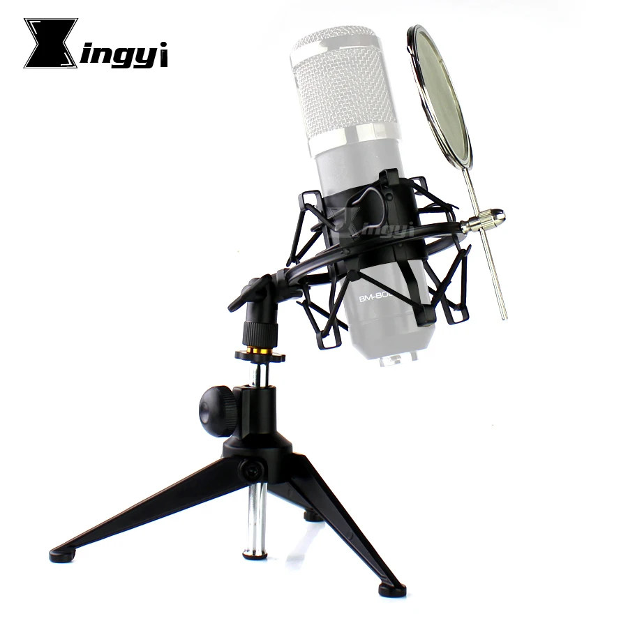 Spider Microphone Pop Filter Shock Mount Mic Isolation Shield Desktop Stand Windscreen For MXL