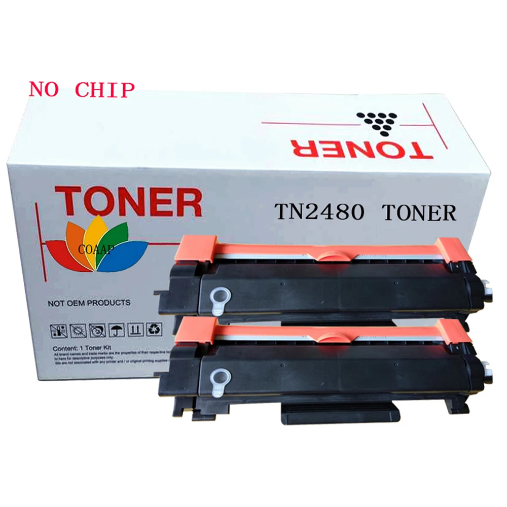 

2pk Compatible TN 2480 Toner cartridge for brother DCP-L2535DW DCP-2550DW HL-2375DW MFC-L2715DW MFC-L2750DW Printer