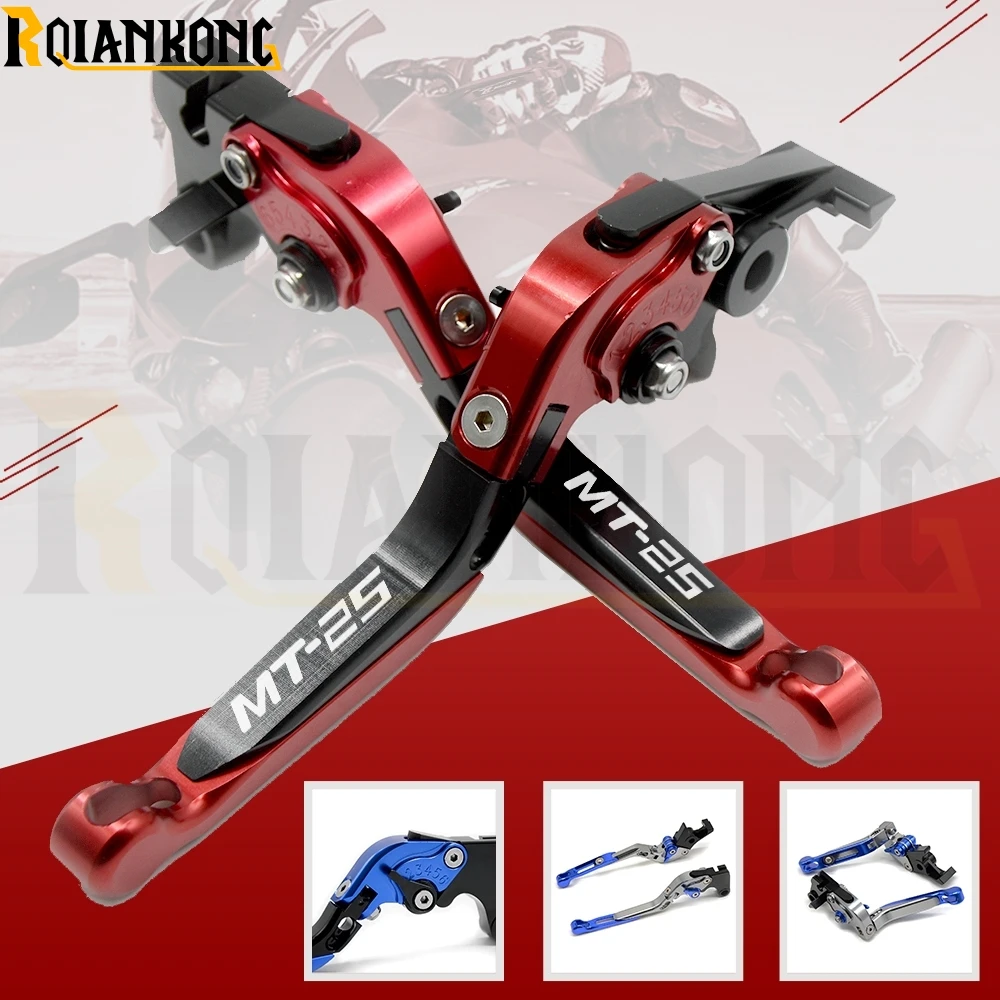 

For YAMAHA MT25 MT-25 2005-2006 Brake Clutch Levers Motorcycle CNC Aluminum Adjustable Hand Grips Handle MT25 logo