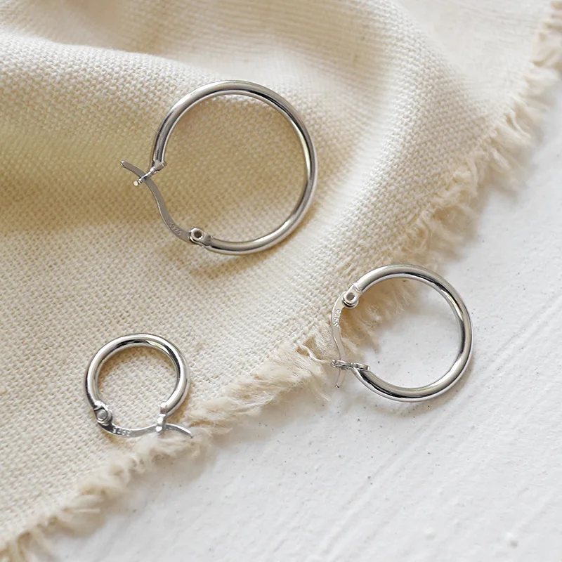 LouLeur, серебро 925 пробы, геометрические ажурные круглые серьги-кольца, серебряные Простые современные серьги для женщин, очаровательное ювелирное изделие