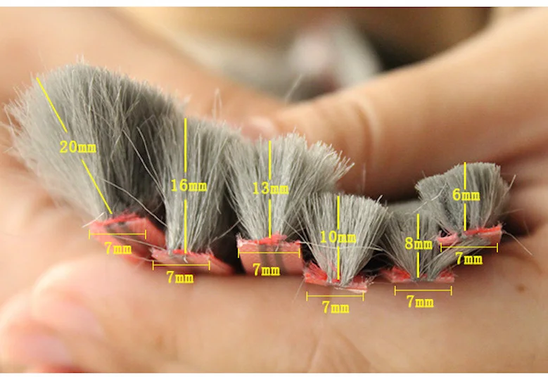 Раздвижные створки скользящий экран окна двери кисти уплотнения 7 мм 7x6 мм 7x7 мм 7x8 мм 7x10 мм 7x12 мм 7x13 мм 7x15 мм 7x16 мм 7x20 мм 10 м серый