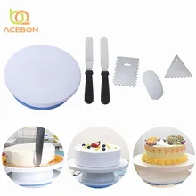 27,5 см кухонный торт украшение глазурь Вращающийся поворотный стол торт подставка пластиковая помадка выпечки инструмент DIY Противоскользящий круглый поворотный стол