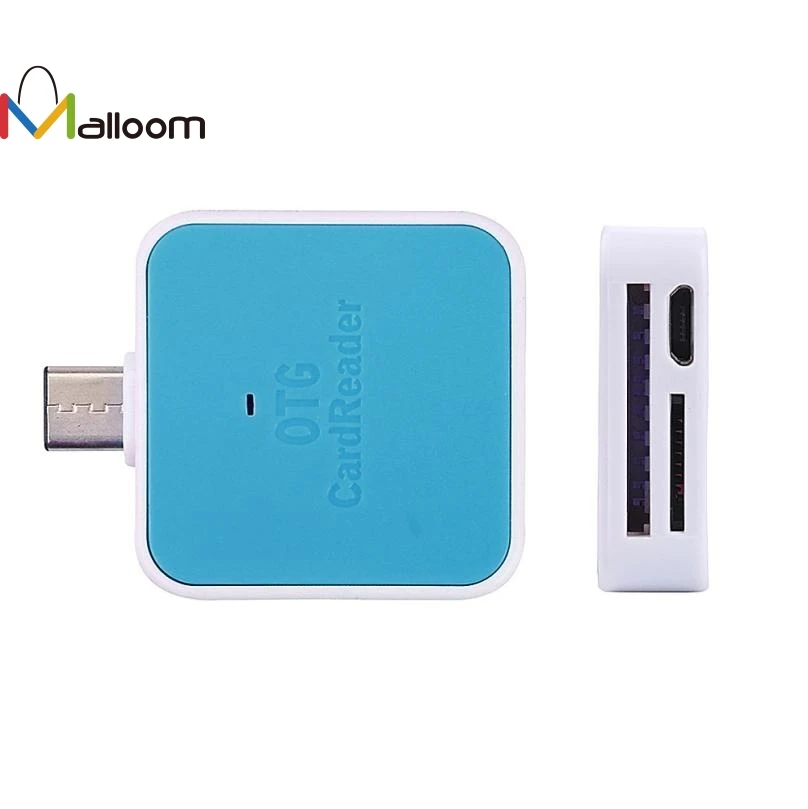 

Malloom 2018 New Arrival Burning goods 2In1 Type-c OTG TF/SD Smart Card Reader Adapter Card Reader For Android Smartphone