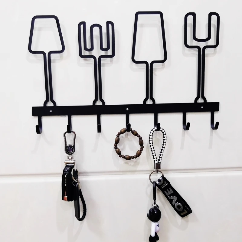  Nordic Kitchen Hooks Iron Wall Racks Wall Hanging Porch Hooks Creative Coat Hooks - 33001919605
