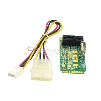 

Mini PCI-E to PCI-E Express 1X Extension Cord Adapter Card with USB Riser Card