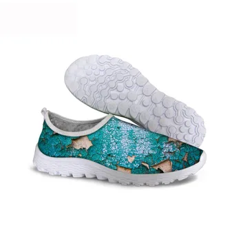 

THIKIN Women Crack Print Casual Slip-on Sneakers Summer Leisure Shoes for Ladies Breathable Walking Fashion Casual Shoes