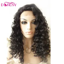 DOROSY волосы высокая температура волокно бразильский Perruque длинные кудрявые черные синтетические волосы на кружеве парик для афро-американских женщин