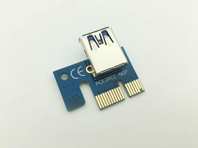 Райзер VER007 60 см PCI E расширитель Express Riser Card 1x к 16x USB 3 0 SATA 4Pin IDE для майнинга BTC Bitcion Miner