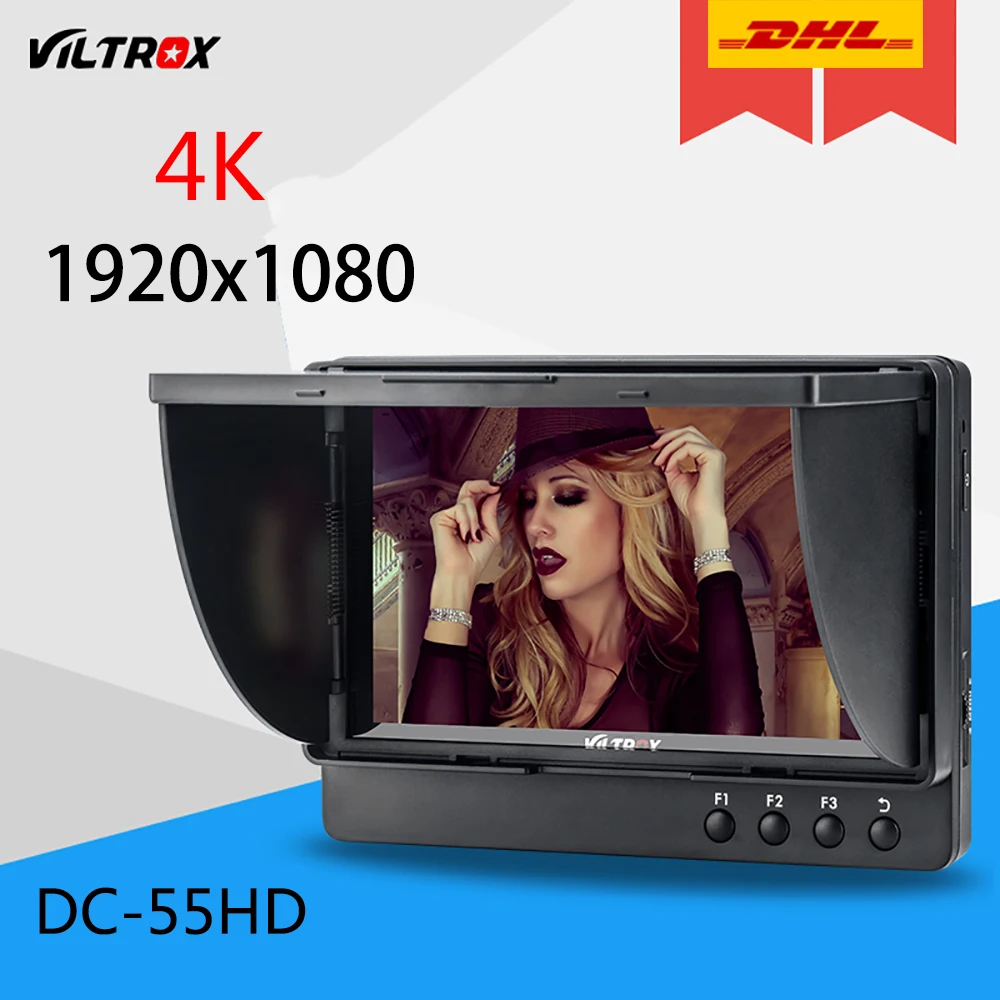 Viltrox DC-55HD 5,5 ''4 K 1920x1080 ips HD ЖК-камера видеомонитор Дисплей HDMI AV для Canon Nikon SONY DSLRI 4 k поле монитора