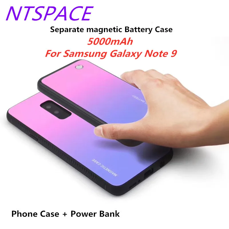 Extended Phone Battery Case 5000mAh Wireless Magnetic Battery Charging Case For Samsung Galaxy Note 9 Separate