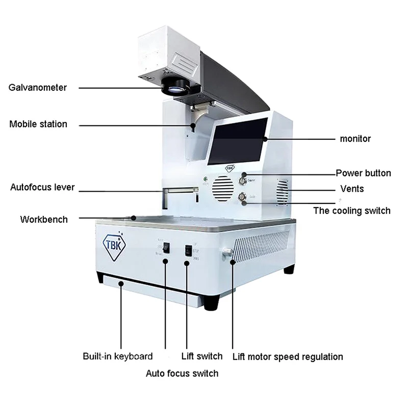 TBK Лазерная разделительная машина для iphone XS max 8 8+ заднее устройство для снятия стекла ЖК-рамка Ремонт Buit-in компьютер