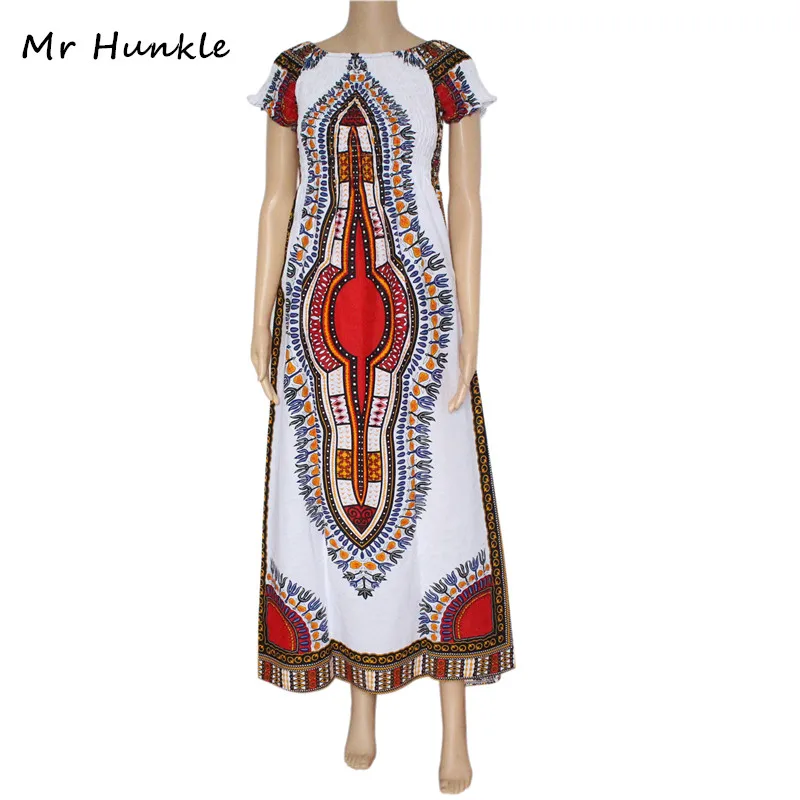 

Band Mr Hunkle Vintage Women's Dashiki Dress Petal Sleeve African Print Maxi Vestidos African Long Dresses For Women