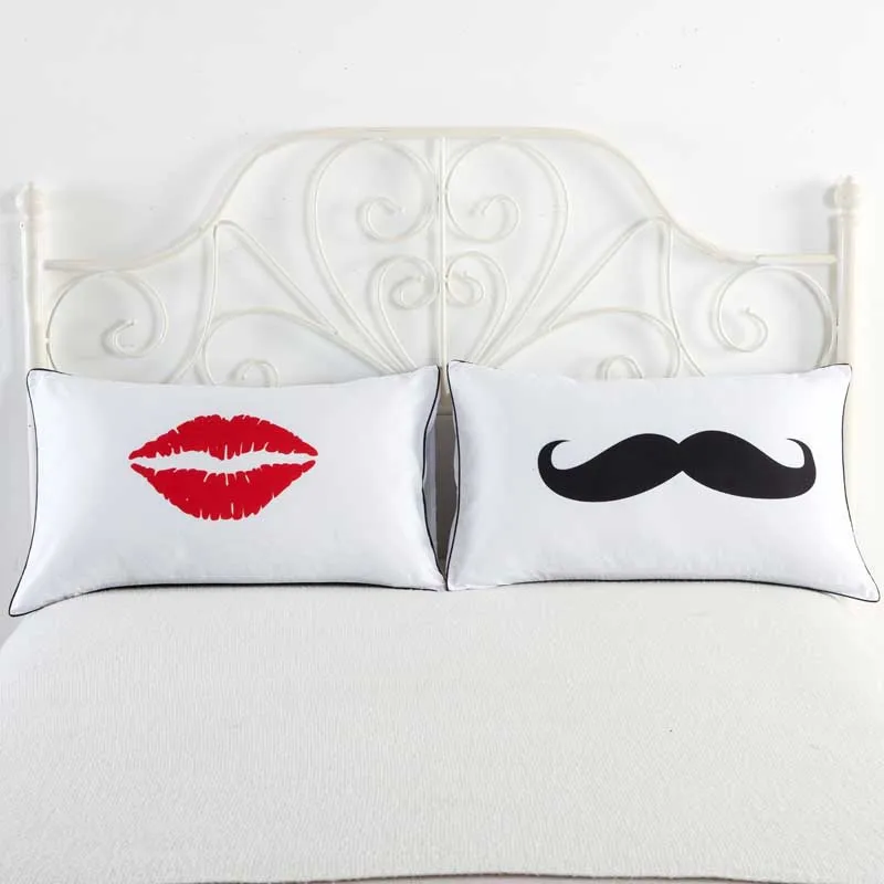 Декоративный чехол для подушки, подарок на день Святого Валентина, чехол для подушки, романтическая 19x29 дюймов, одна пара/2 шт