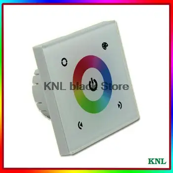 

RGB Led Controller glass screen touch panel, wall mounted led full color controller, DC12-24V 4 channels, free shipping