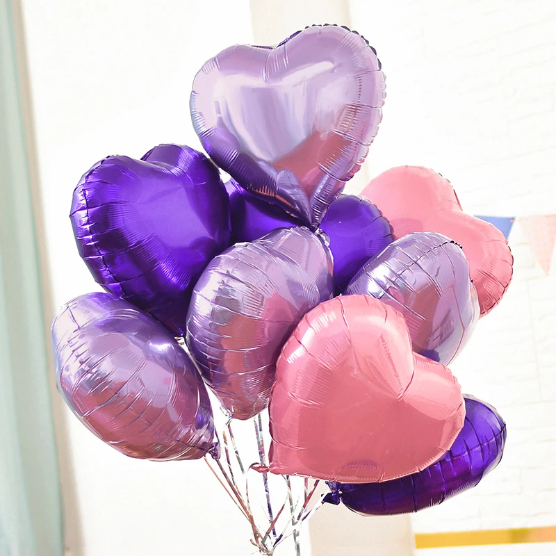 10 unids 18 pulgadas oro rosa amor corazón foil helio Globos decoración de la fiesta de cumpleaños de la boda te amo matrimonio globos orbes suministros