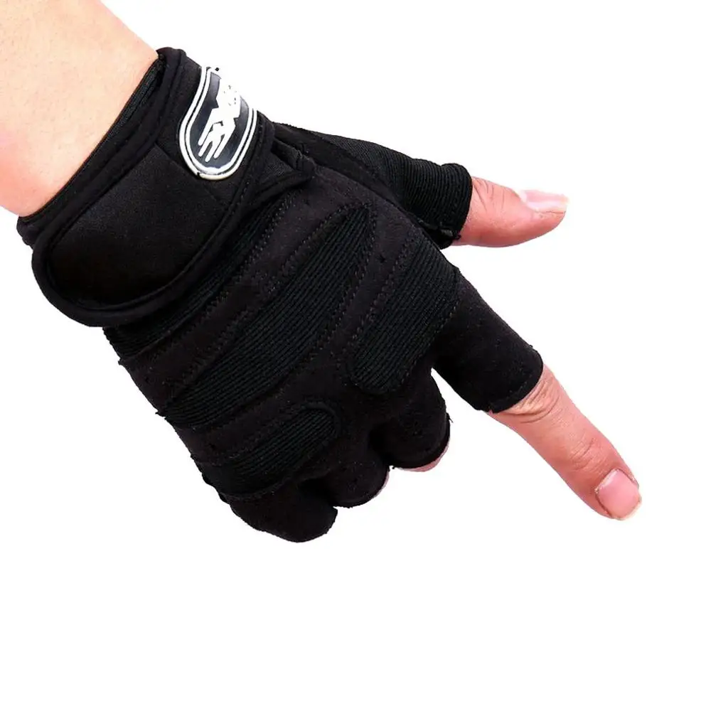 RDX Тяжелая атлетика бодибилдинг тренажерный зал фитнес кожаные перчатки облегающие перчатки браслет нескользящие спортивные перчатки для верховой езды - Цвет: black