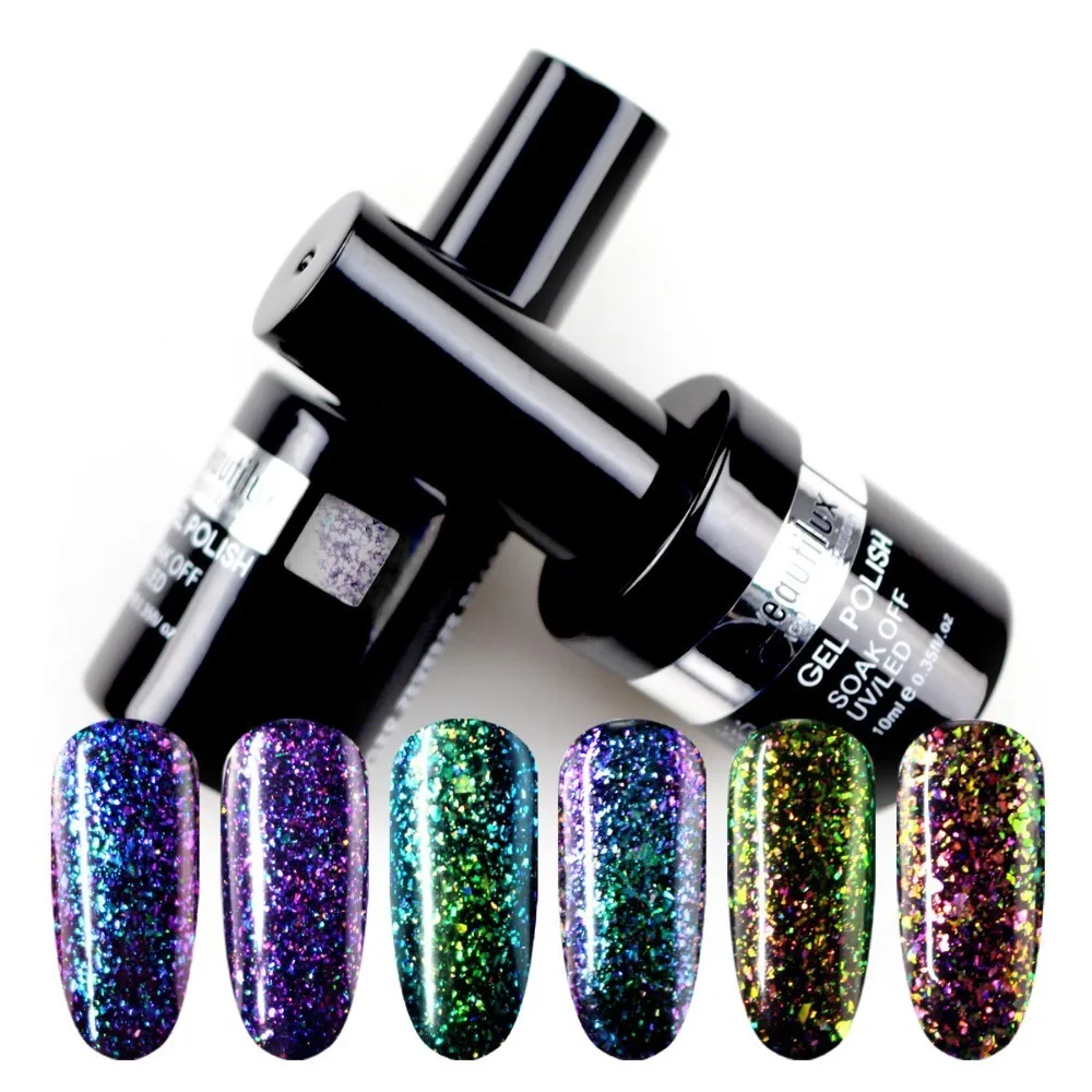 

1pc Galaxy Chameleon Gel Polish Flakes Soak Off Gel Nail Polish UV LED Gels Lacquer Nails Art Varnish Enamel Esmalte 10ml