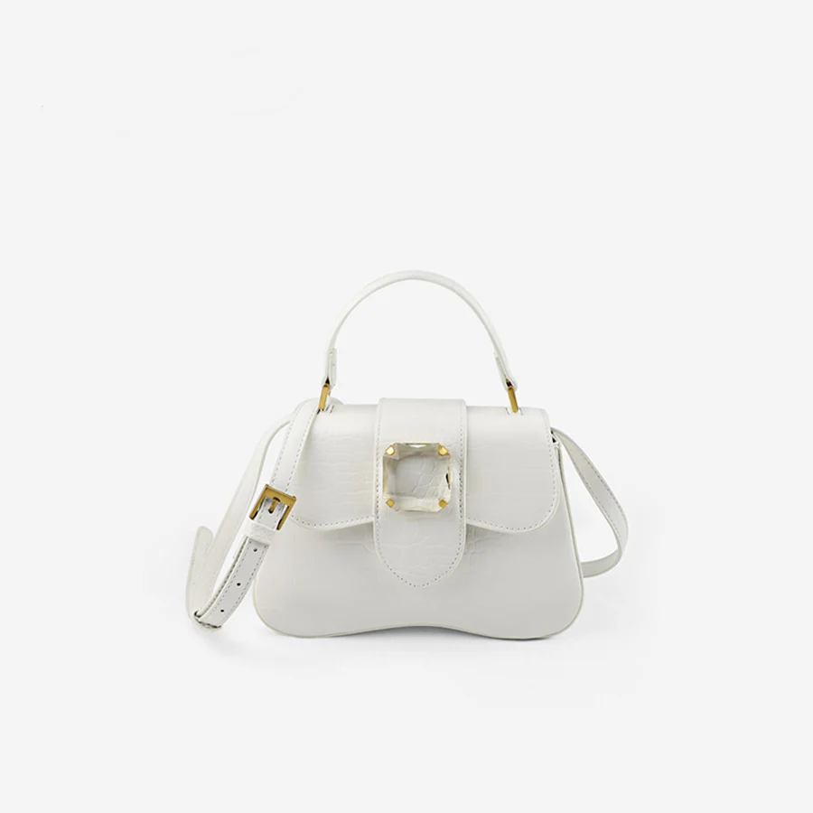 

Crocodile Shoulder Bag Ladies Rhinestone Handbag Fashion Irregularity Crossbody Bags Solid Color Flip Tote Phone Purse New 2019