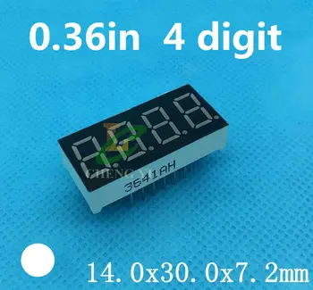 

0.36 inch white LED Display 4 Bit Digital Tube 0.36" 0.36in Common cathode 7 Segment display