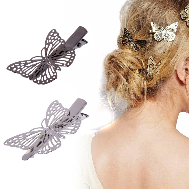 2017 Butterfly Barrette Hair Clip Fashion Girls Women Hairpin