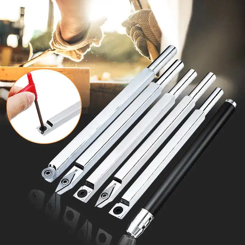 

Wood Turning Tool Carbide Tip Chisel Square/Round Cutter DIY Wood Rotary Cutter Turning Tool Woodworking Tool