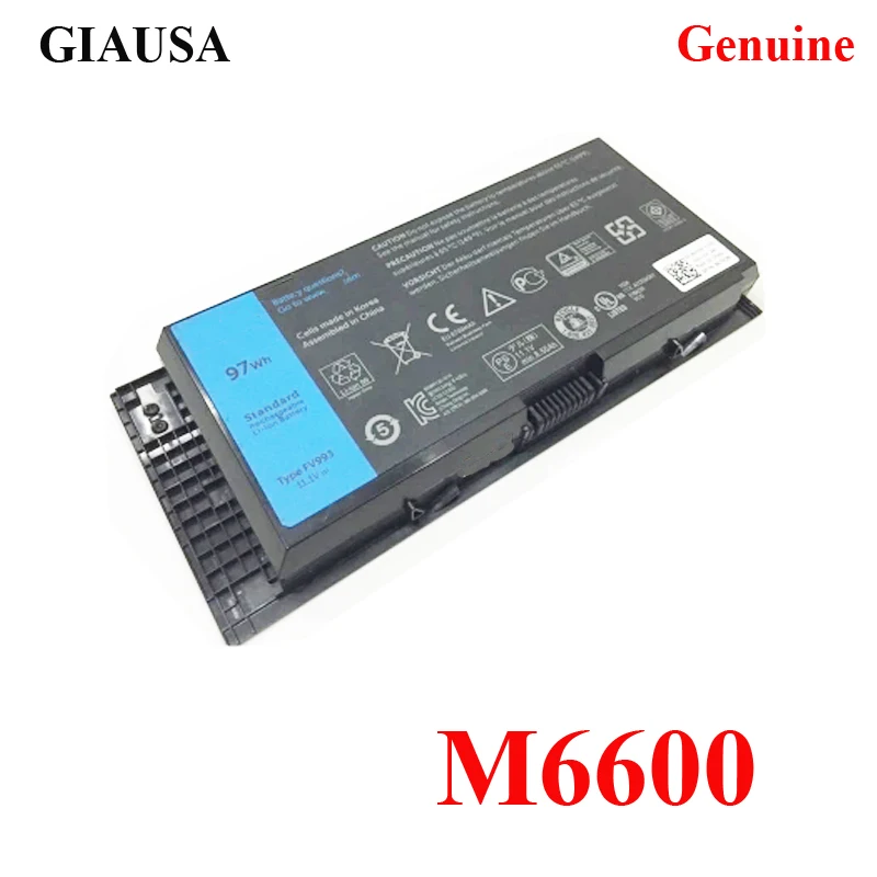 Новый аккумулятор M6600 для Dell FV993 M6700 M6800 M4800 M4600 M4700 FJJ4W 97wh | Компьютеры и офис