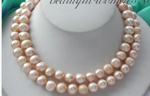 

~~ BJC 000147 round pink FRESHWATER PEARL NECKLACE Discount AAA