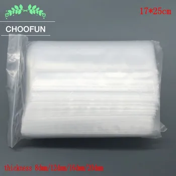 

100pcs Thick 17x25cm PE Zip lock Packaging Bags Gift Bag Food Jewelry And Grocery Transparent Self Sealing Plastic Bags