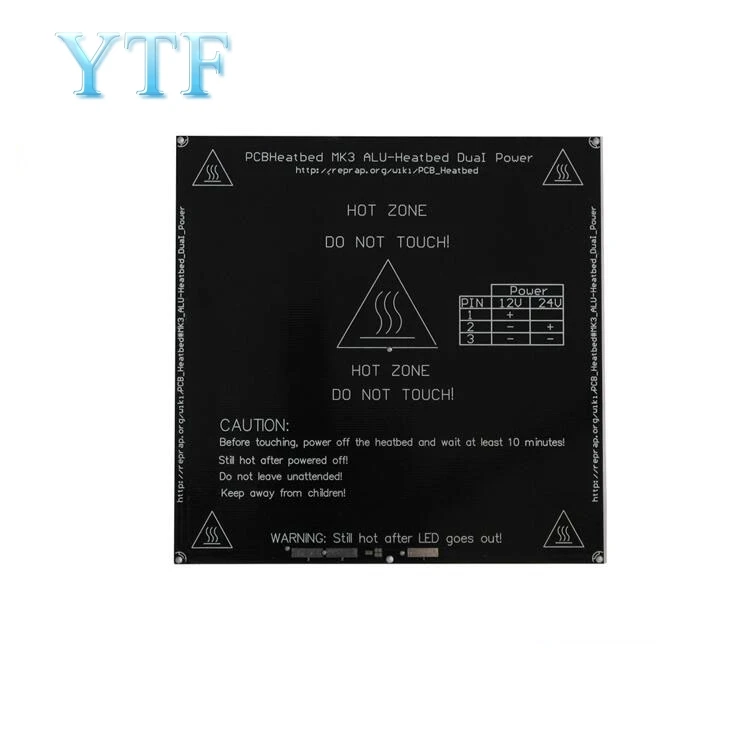 

3D printer accessories heating platform 214 * 214 * 3mm MK3 aluminum substrate hot bed hot bed 3d print