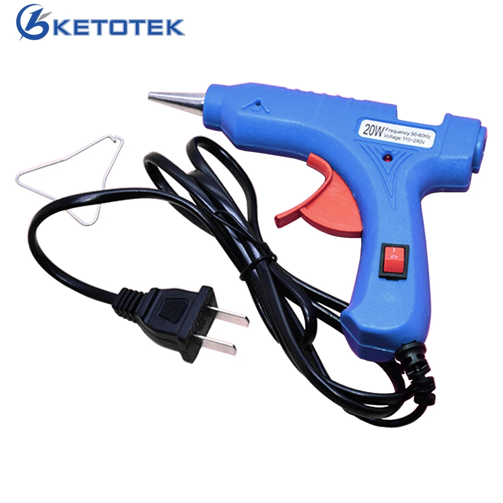 

20W Hot Melt Glue Gun Industrial Mini Guns Thermo Electric Heat Temperature Tool Hot Melt Glue Sticks for Home DIY Crafts Tool