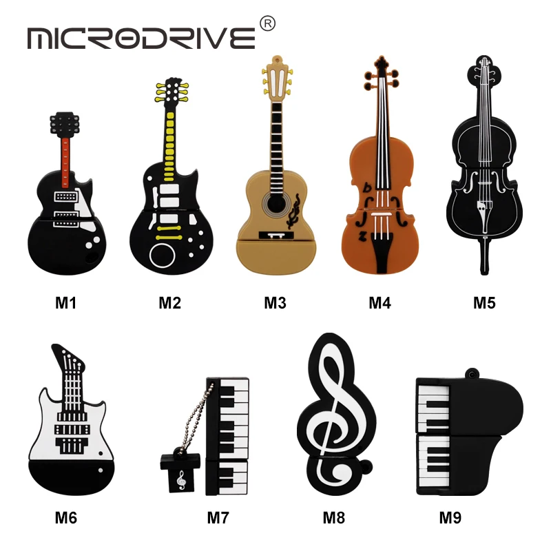 Music note pen drive musical instrument usb flash drive