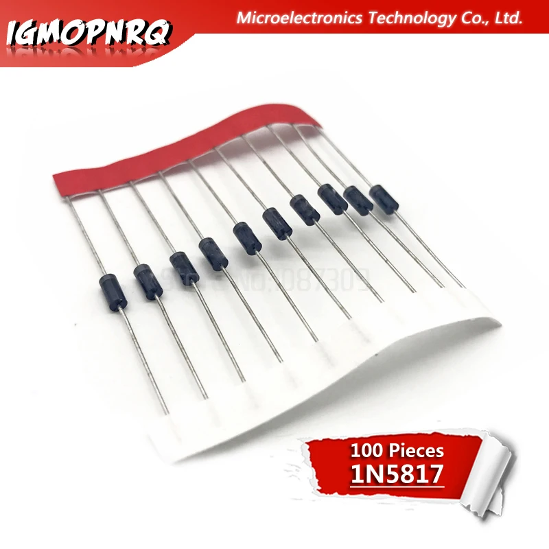

100PCS IN5817 DO-41 1A 20V SCHOTTKY DIODE 1N5817