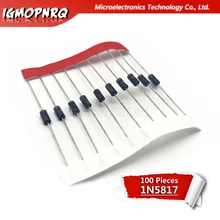 100 шт. IN5817 DO-41 1A 20V диод Шоттки 1N5817