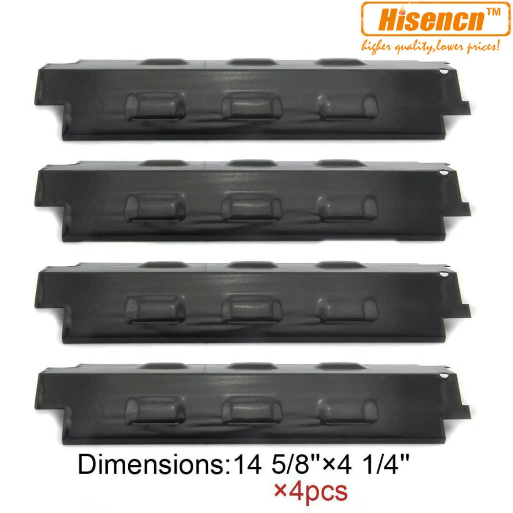 

Hisencn 14.6 inch 98531 4pcs/pk BBQ Gas Grill Replacement Porcelain Heat Shield For Kenmore 16113, 16115, Grill King, Charbroil