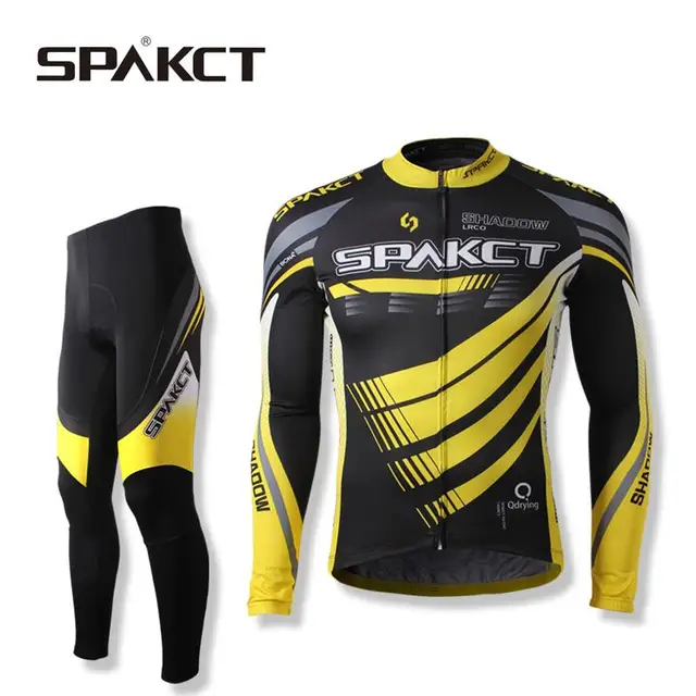 Cheap  SPAKCT Outdoor Sports Cycling Ride Men's Long Sleeve&Pants Sets-Phantom Breathable Professional Bicycle Sportswear