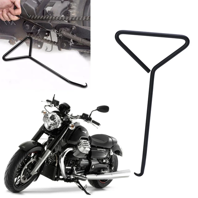 Motorcycle Bicycle T Handle Spring Hook Exhaust Stand Puller Stainless Steel Tools Motorcycle