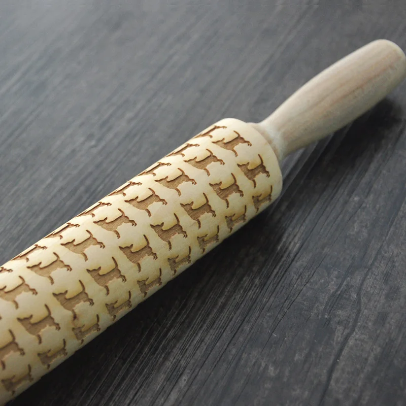 

Chihuahua - Wooden Embossed Rolling Pin , engraved rolling pin for cookies , Housewarming gift , patterned rolling pins