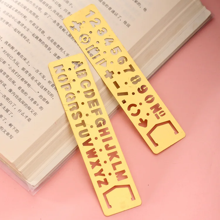 

Alphabet Metal Stencil Ruler for DIY scrapbooking , Numbers Metal Ruler for Daily Marking