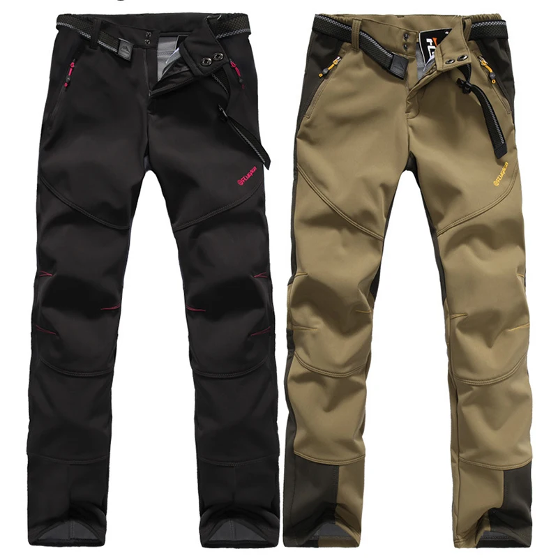 Saguaro 2018 hombres mujeres Pantalones de senderismo impermeable suave Conchas camping trekking polar forro esquí caliente Pantalones