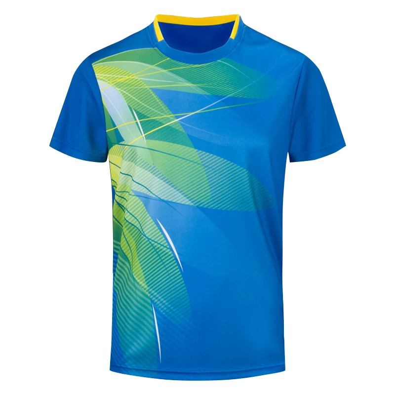 Рубашки для бадминтона с бесплатной печатью, теннисные рубашки мужские/женские, быстросохнущие рубашки для настольного тенниса, теннисные Спортивные тренировочные рубашки 3070AB