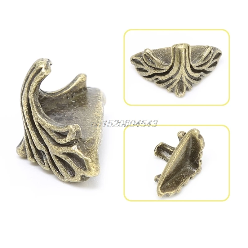 30 Pcs Decorative Jewelry Gift Box Wood Case Feet Leg Corner Protector19mm x11mm R11 Drop ship