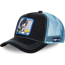Новая сетчатая шапка Dragon Ball VEGETA бейсболка высокого качества черный и небесно-голубой изогнутый край Кепка Snapback 12 стилей Кепка с