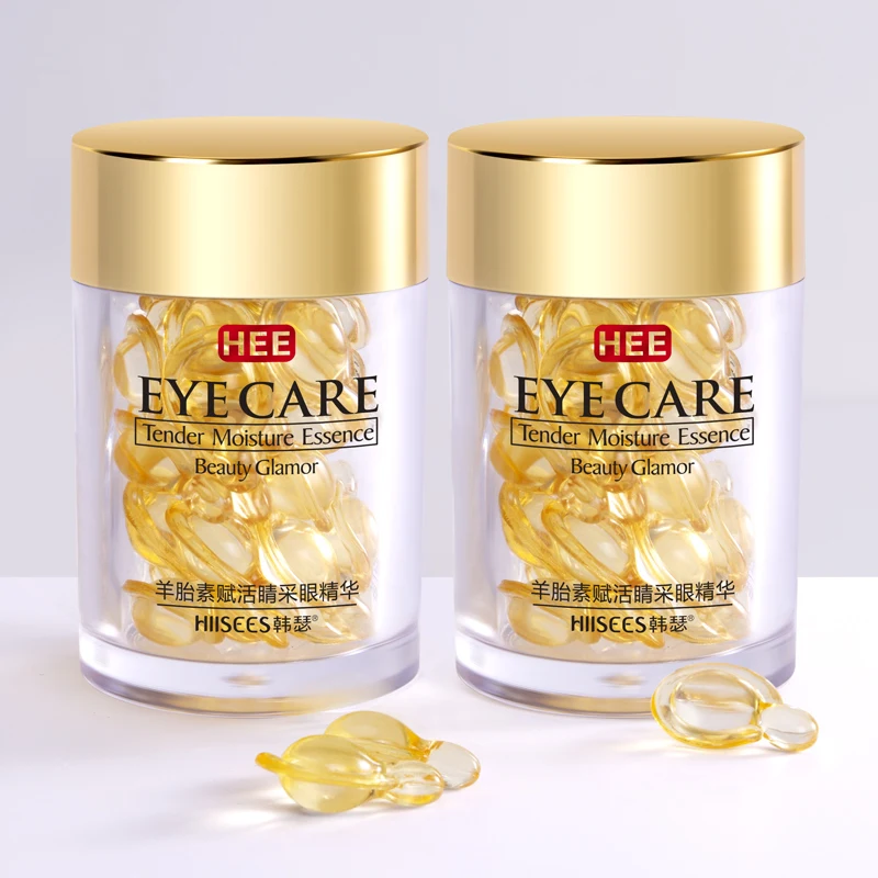 

2 bottles/60 Capsule Sheep Placenta Eye Essence Revitalizing Eyes Capsule Repair Eyes Anti- aging Anti wrinkles Eye Bags Remover