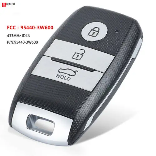 

Keyecu New Replacement Smart Remote Key Fob 3 Button 433MHz ID46 Chip for Kia K5 Sportsge 2014 FCC ID :95440-3W600