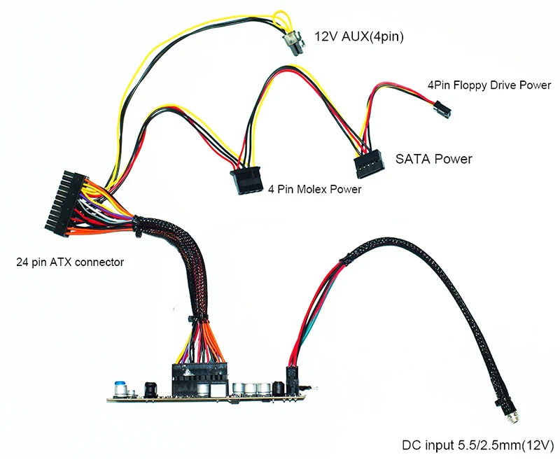 Блок питания постоянного тока ATX 12 В 150 Вт пиковый Pico ATX переключатель Pico DC-DC PSU 24pin MINI ITX DC в ATX PC блок питания для компьютера