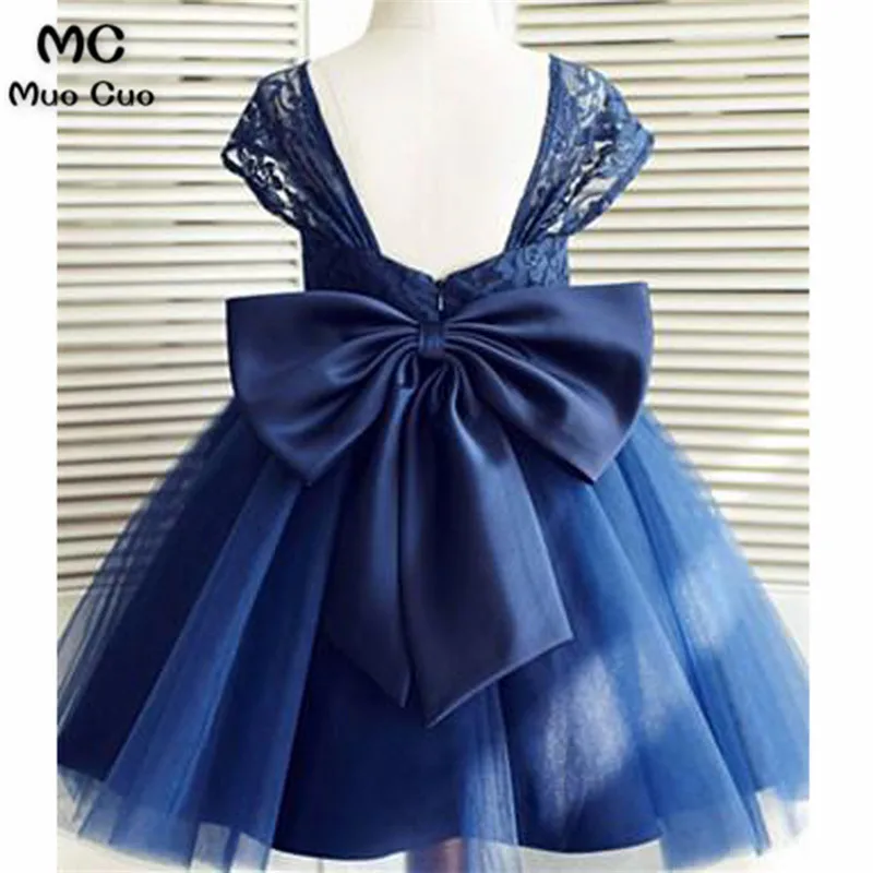 Marvelous Lace & Tulle V-neck Neckline Cap Sleeves A-line Flower Girl Dresses4