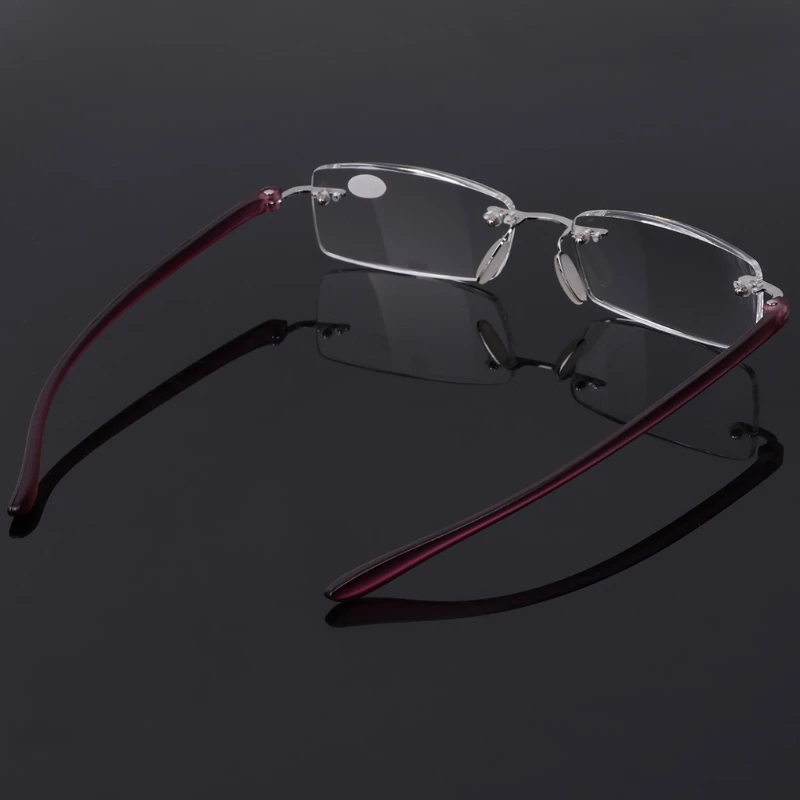 Унисекс, металлические ободка чтения очки с бесцветными линзами очки при дальнозоркости+ 1,0~+ 3,5
