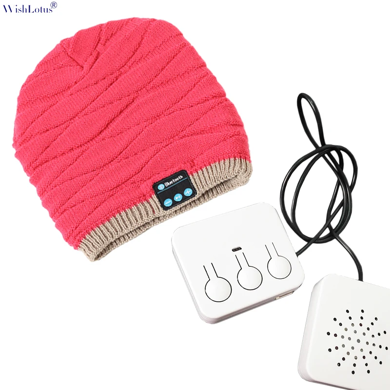 WishLotus winter Wireless Bluetooth headphone warm Elastic knitted Sport Cap Music Headset 