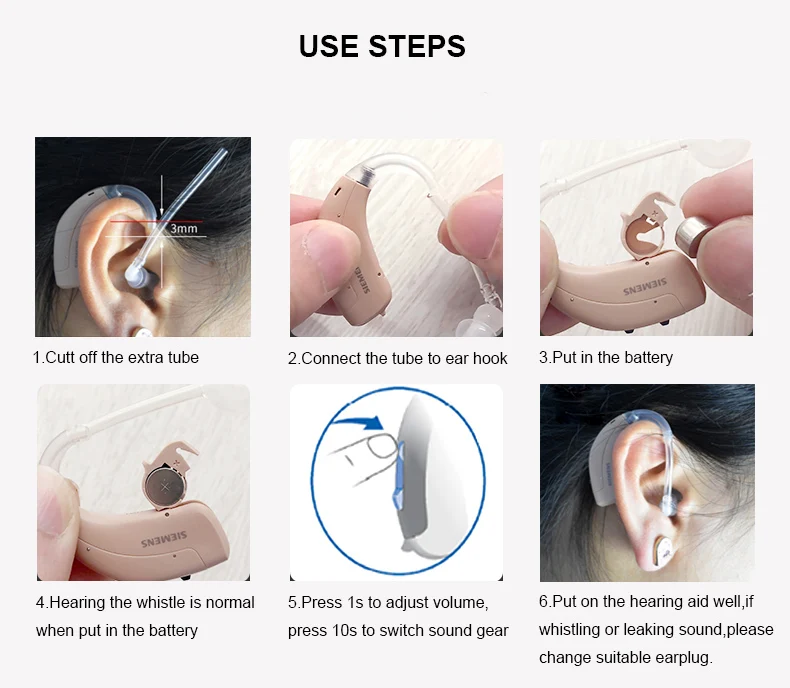 2019BEST!SIEMENS Fun SP 6 Channels Super Power Ear care Aids Digital BTE Aid Severe Hearing Loss Device Sound Amplifiers