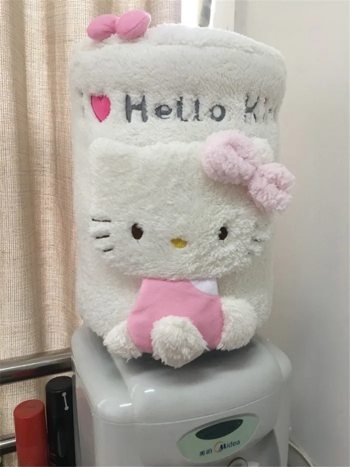 Hello kitty, милый плюшевый диспенсер для воды, пылезащитный чехол, мультяшное ведро для питья, пылезащитный чехол, диспенсер для воды, hello kitty, домашняя помощь